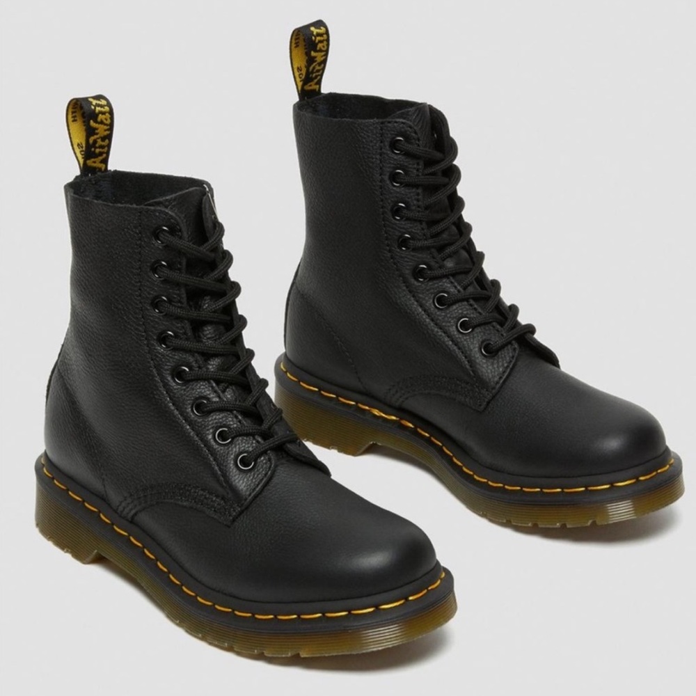 Dr. Martens 1460 Pascal Virginia Black Leather Combat Boots